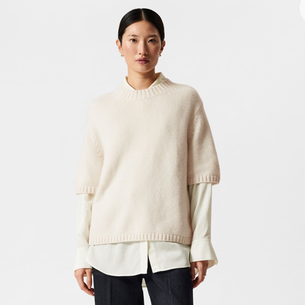 NWT Cashmere-Blend Knit T-Shirt